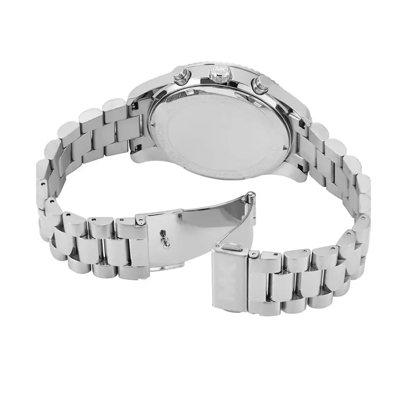 Michael Kors Lexington Green Dial Silver Men's Watch- MK9152